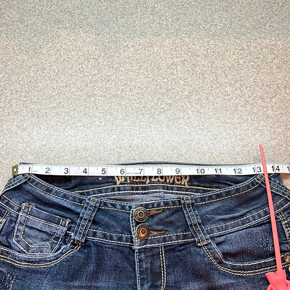 👖Wallflower Distressed Skinny Blue Jeans Women’s 8-10 based on measurements - Picture 17 of 17